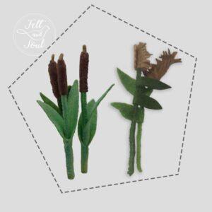 Felt and Soul - Nád és gyékény gyapjú filc figura letölthető szabásminta